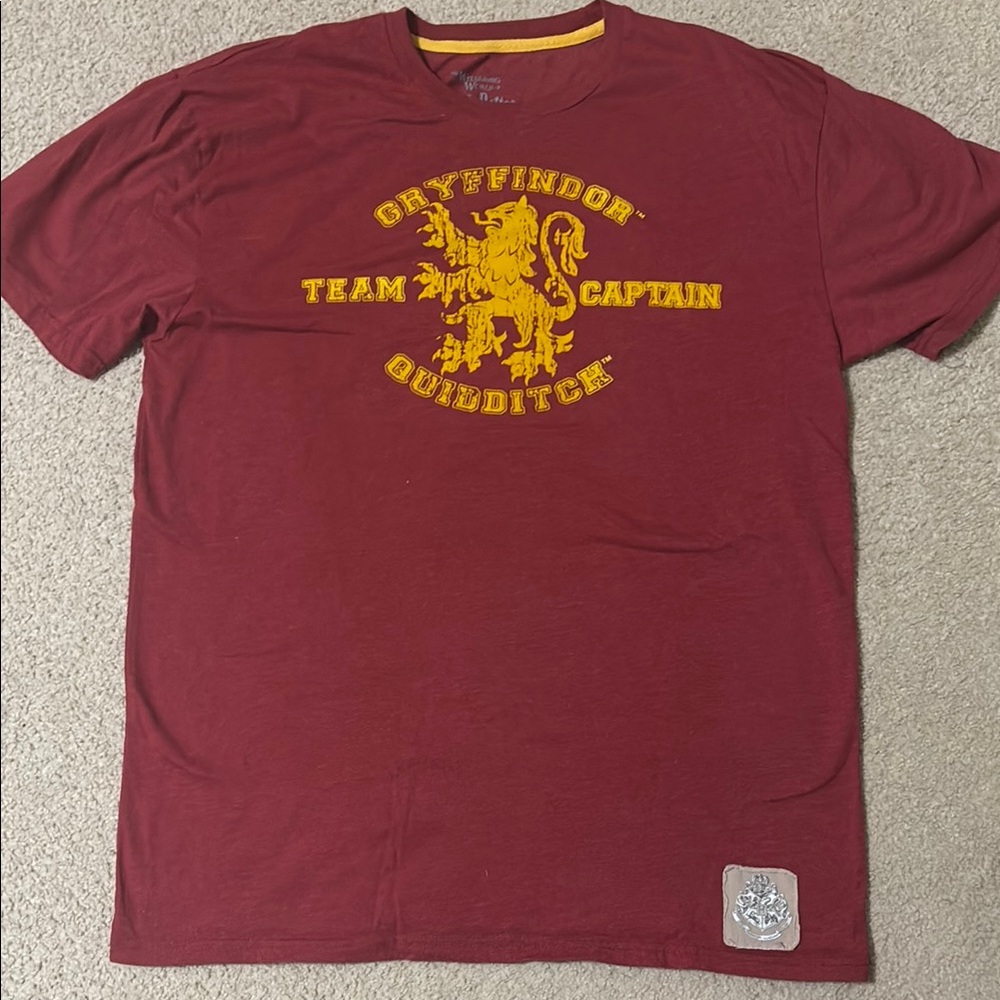 Gryffindor Quidditch Team Captain Maroon T-Shirt